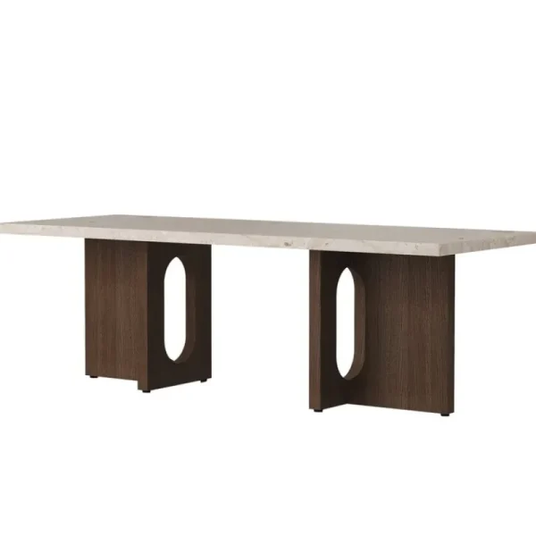 Audo Copenhagen Tische-Androgyne Loungetisch, Eiche dunkel – Kunis Breccia Stein, Sandf