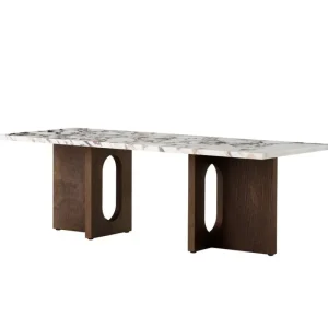 Eberhart Furniture Tische-Audo Copenhagen Androgyne Loungetisch, Eiche dunkel - Calacatta-Viola-Marmor