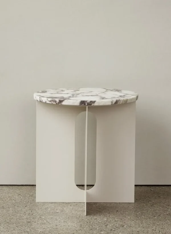 HAY Tische-Audo Copenhagen Androgyne Marmortischplatte, Cremeweiß