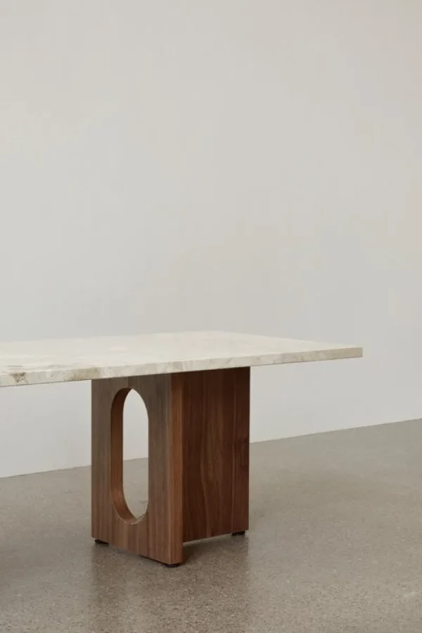Audo Copenhagen Tische-Androgyne Loungetisch, Eiche dunkel – Kunis Breccia Stein, Sandf