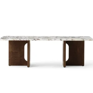 Eberhart Furniture Tische-Audo Copenhagen Androgyne Loungetisch, Eiche dunkel - Calacatta-Viola-Marmor