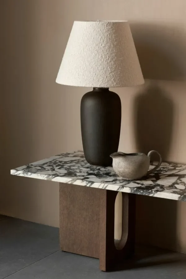 Eberhart Furniture Tische-Audo Copenhagen Androgyne Loungetisch, Eiche dunkel - Calacatta-Viola-Marmor