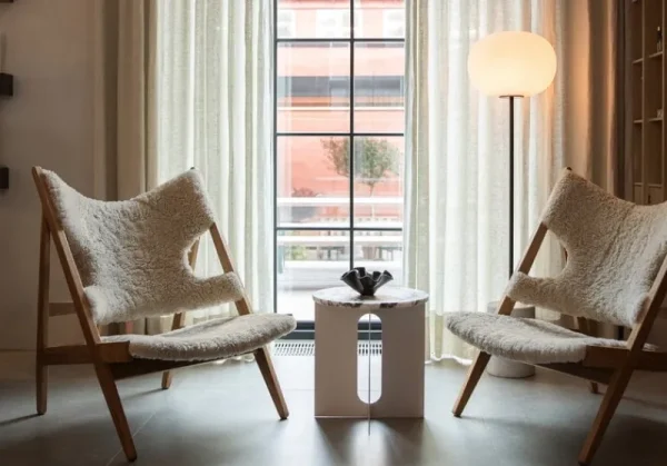 HAY Tische-Audo Copenhagen Androgyne Marmortischplatte, Cremeweiß