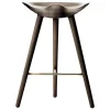 HAY Sitzgelegenheiten-Audo Copenhagen Barhocker ML42, 69 cm, Eiche braun geölt – Messing