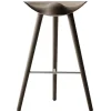 Audo Copenhagen Sitzgelegenheiten-Barhocker ML42, 77 cm, Eiche braun geölt – Stahl