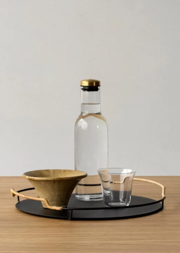 Audo Copenhagen Karaffen Und Krüge^Bottle Karaffe, 1 l, Klarglas - Messing