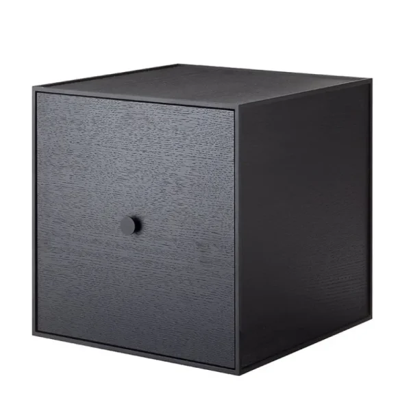 Audo Copenhagen Aufbewahrungsmöbel-Box Frame 35 mit Tür, Esche schwarz gebeizt