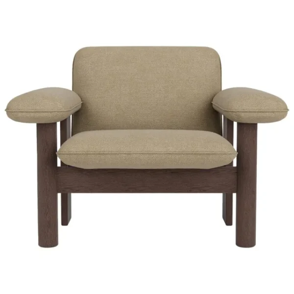 Artek Sitzgelegenheiten-Audo Copenhagen Brasilia Loungesessel, niedrige, dunkel gebeizte Eiche - Bouclé 02