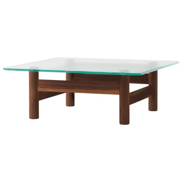 Muuto Tische-Audo Copenhagen Brasilia Beistelltisch, Walnuss - Klarglas