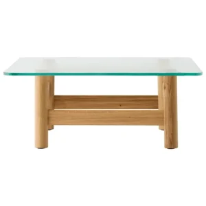 valerie_objects Tische-Audo Copenhagen Brasilia Beistelltisch, Eiche natur - Klarglas