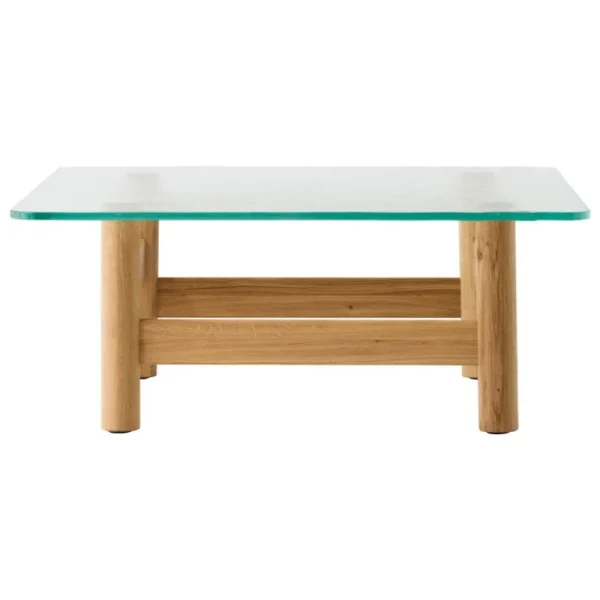 valerie_objects Tische-Audo Copenhagen Brasilia Beistelltisch, Eiche natur - Klarglas