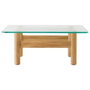 valerie_objects Tische-Audo Copenhagen Brasilia Beistelltisch, Eiche natur - Klarglas