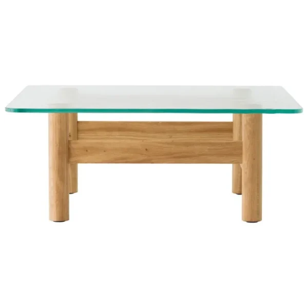 valerie_objects Tische-Audo Copenhagen Brasilia Beistelltisch, Eiche natur - Klarglas