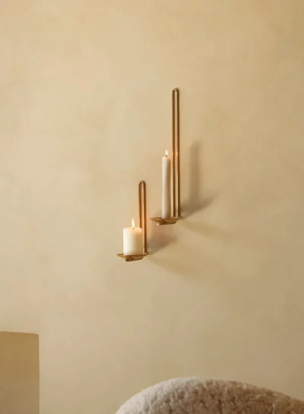 Iittala Kerzen Und Kerzenhalter-Audo Copenhagen Clip Wandkerzenhalter, 34 cm, Messing