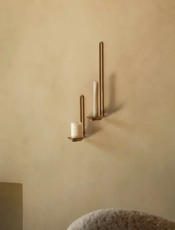 Iittala Kerzen Und Kerzenhalter-Audo Copenhagen Clip Wandkerzenhalter, 34 cm, Messing
