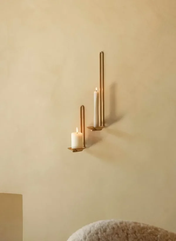 Iittala Kerzen Und Kerzenhalter-Audo Copenhagen Clip Wandkerzenhalter, 34 cm, Messing