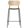 Woodnotes Sitzgelegenheiten-Audo Copenhagen Co Thekenhocker, 65,5 cm, schwarzer Stahl - Eiche