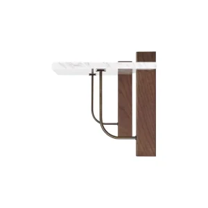 AYTM Regale-Audo Copenhagen Corbel Regal, groß, Eiche dunkel gebeizt - Carrara-Marmor