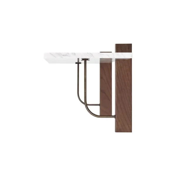 AYTM Regale-Audo Copenhagen Corbel Regal, groß, Eiche dunkel gebeizt - Carrara-Marmor