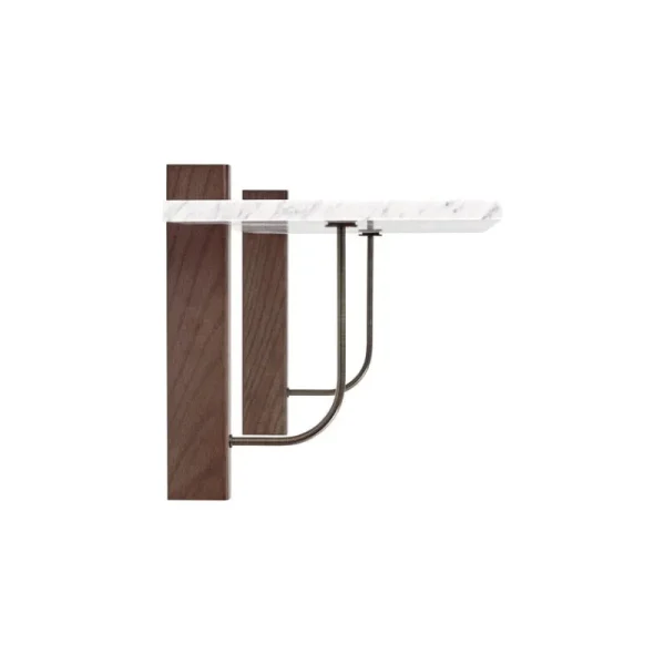 AYTM Regale-Audo Copenhagen Corbel Regal, groß, Eiche dunkel gebeizt - Carrara-Marmor