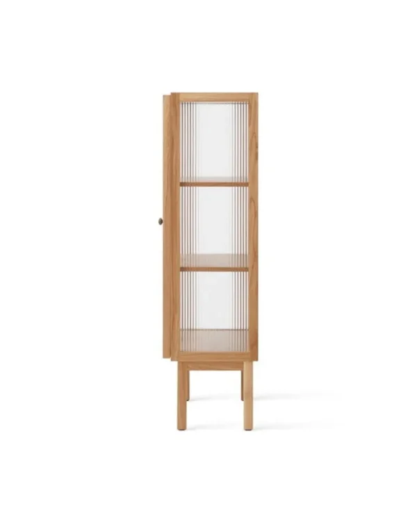 Design House Stockholm Aufbewahrungsmöbel-Audo Copenhagen Curiosity Schrank, niedrig, Eiche - Glas