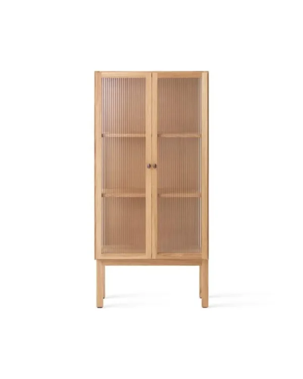 Design House Stockholm Aufbewahrungsmöbel-Audo Copenhagen Curiosity Schrank, niedrig, Eiche - Glas