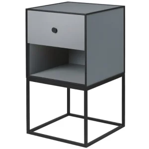 Audo Copenhagen Tische-Frame 35 Sideboard mit 1 Schublade, Dunkelgrau