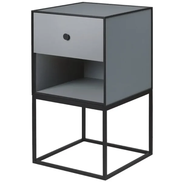 Audo Copenhagen Tische-Frame 35 Sideboard mit 1 Schublade, Dunkelgrau