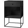 Audo Copenhagen Tische-Frame 49 Sideboard mit 1 Schublade, Esche schwarz gebeizt