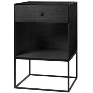 Audo Copenhagen Tische-Frame 49 Sideboard mit 1 Schublade, Esche schwarz gebeizt
