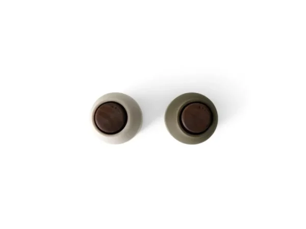 Audo Copenhagen Küchenutensilien^Gewürzmühle, 2 Stück, schlammgrün - beige - Walnuss