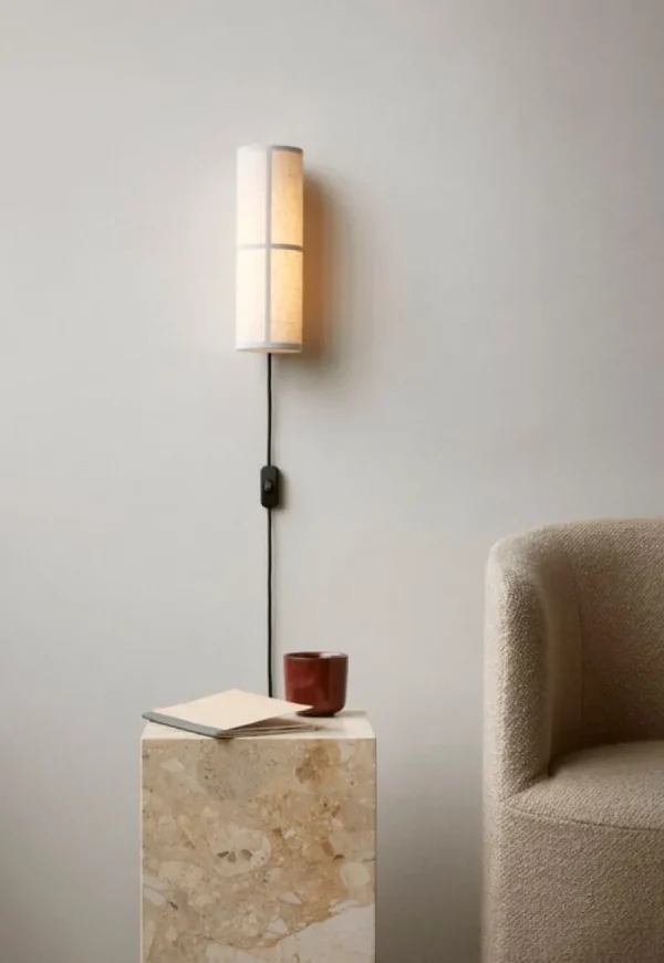 Pholc Wandleuchten-Audo Copenhagen Hashira Wandleuchte, Rohleinen