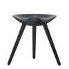 Fredericia Sitzgelegenheiten-Audo Copenhagen Hocker ML42, 48 cm, Buche schwarz gebeizt