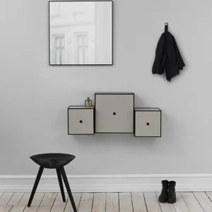 Fredericia Sitzgelegenheiten-Audo Copenhagen Hocker ML42, 48 cm, Buche schwarz gebeizt