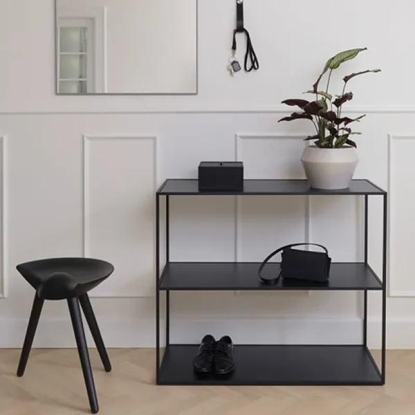 Fredericia Sitzgelegenheiten-Audo Copenhagen Hocker ML42, 48 cm, Buche schwarz gebeizt