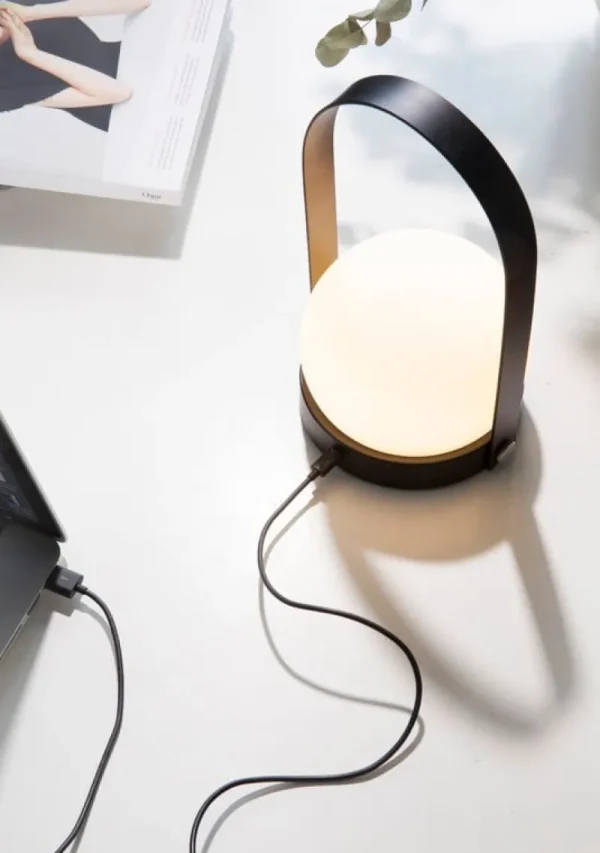 Hem Tischlampen | Tragbare Lampen-Audo Copenhagen LED-Tischleuchte Carrie, schwarz