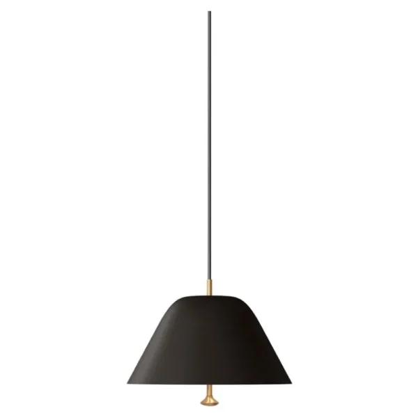 Louis Poulsen Deckenleuchten-Audo Copenhagen Levitate Pendelleuchte, 28 cm, Schwarz – Messing