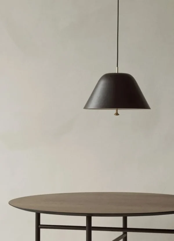 Louis Poulsen Deckenleuchten-Audo Copenhagen Levitate Pendelleuchte, 40 cm, Schwarz – Messing