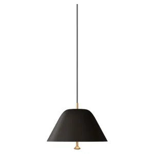 Louis Poulsen Deckenleuchten-Audo Copenhagen Levitate Pendelleuchte, 40 cm, Schwarz – Messing