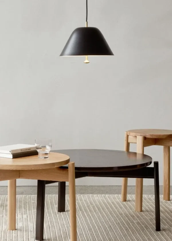 Louis Poulsen Deckenleuchten-Audo Copenhagen Levitate Pendelleuchte, 28 cm, Schwarz – Messing
