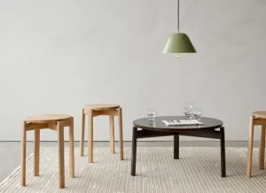 Louis Poulsen Deckenleuchten-Audo Copenhagen Levitate Pendelleuchte, 40 cm, Salbeigrün – Messing