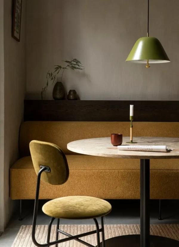 Louis Poulsen Deckenleuchten-Audo Copenhagen Levitate Pendelleuchte, 40 cm, Salbeigrün – Messing
