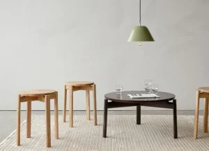 Louis Poulsen Deckenleuchten-Audo Copenhagen Levitate Pendelleuchte, 40 cm, Salbeigrün – Messing