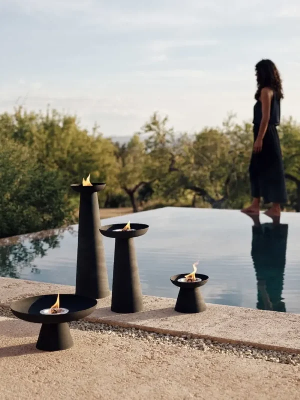 Audo Copenhagen Außenbeleuchtung^Meira Öllaterne, 13,5 cm, Schwarz