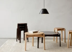 Audo Copenhagen Tische-Passage Couchtisch, 70 cm, dunkle Eiche