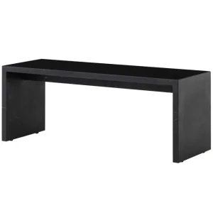 Ornu00e4s Tische-Audo Copenhagen Plinth Bridge Tisch, schwarzer Marquina-Marmor