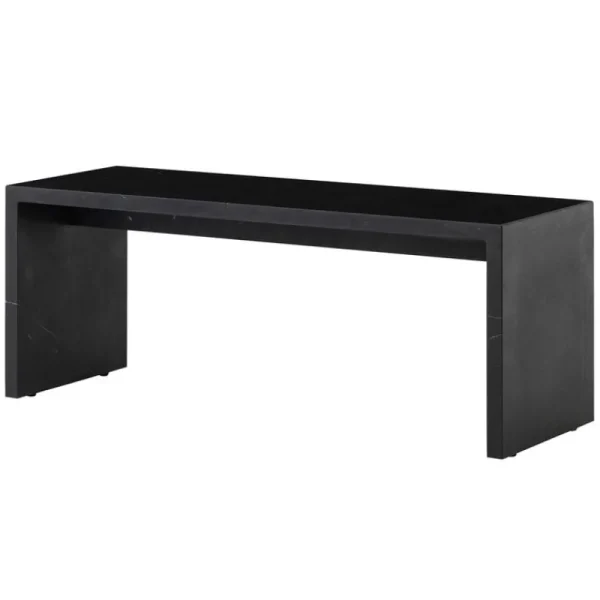 Ornu00e4s Tische-Audo Copenhagen Plinth Bridge Tisch, schwarzer Marquina-Marmor