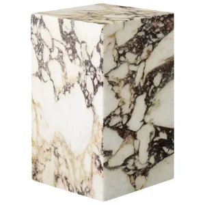 New Works Tische-Audo Copenhagen Plinth Tisch, hoch, Calacatta Viola Marmor
