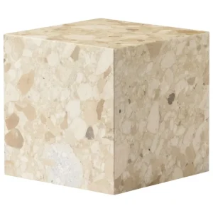 Raawii Tische-Audo Copenhagen Plinth Tisch, würfelförmig, Kunis-Breccia-Marmor
