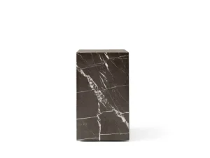 Design House Stockholm Tische-Audo Copenhagen Plinth Tisch, hoch, grauer Kendzo Marmor